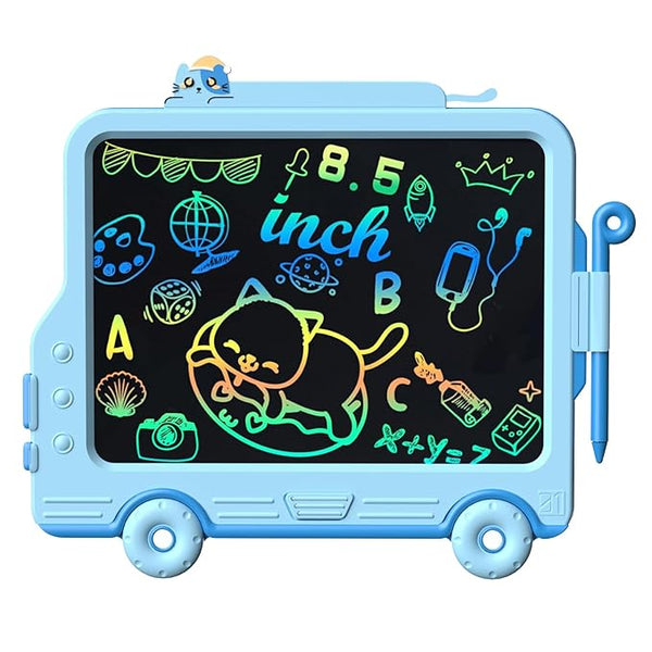 Proffisy LCD Writing Tablet for Kids Car Shape, E-Note Pad for Writing, Drawing, Erasable Writing Pad, Kids Toys Gifts for 3 4 5 6 7 8 Year Old Boys Girls