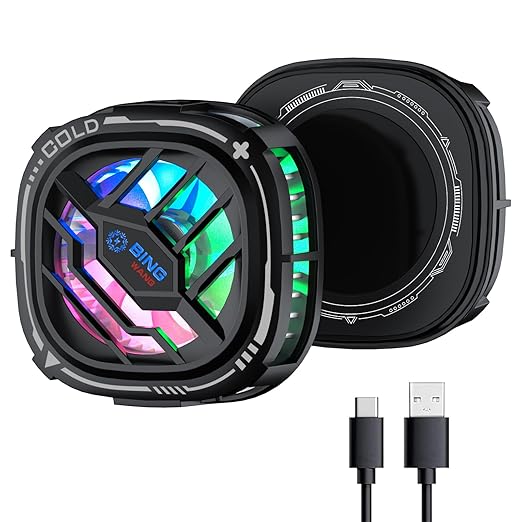MOBILIFE Mobile Cooler, 15W High Power Magnetic Phone Cooler with Semiconductor Technology for iPhone 12/13/14/15, Instant Cooling Gaming Fan for iPhone,iPad and Android,Phone Radiator Black(Upgrade)