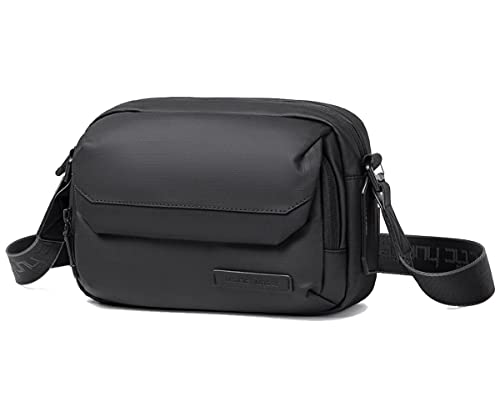 Arctic Hunter Mens Sling Bag Side Bag for Men with Detachable Buckle Adjustable Strap Velcro Flap Pocket 7.9-inch iPad Compartment Cross Body Bag (AH-YB00518 Sling Bag-Black)