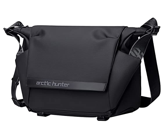 Arctic Hunter Sling Crossbody Bag for Men 13 L Travel Mens Side Shoulder Bag with Padding Shoulder Strap and Tripod Holder PU Coated Water-resistant 3 Pockets Business Messenger Bag (K00152)