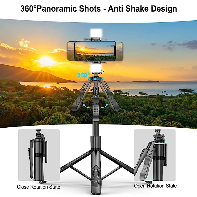 Mobilife Extra-long Selfie Stick Tripod with Anti-shake Balance