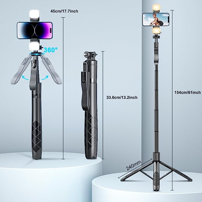 Mobilife Extra-long Selfie Stick Tripod with Anti-shake Balance