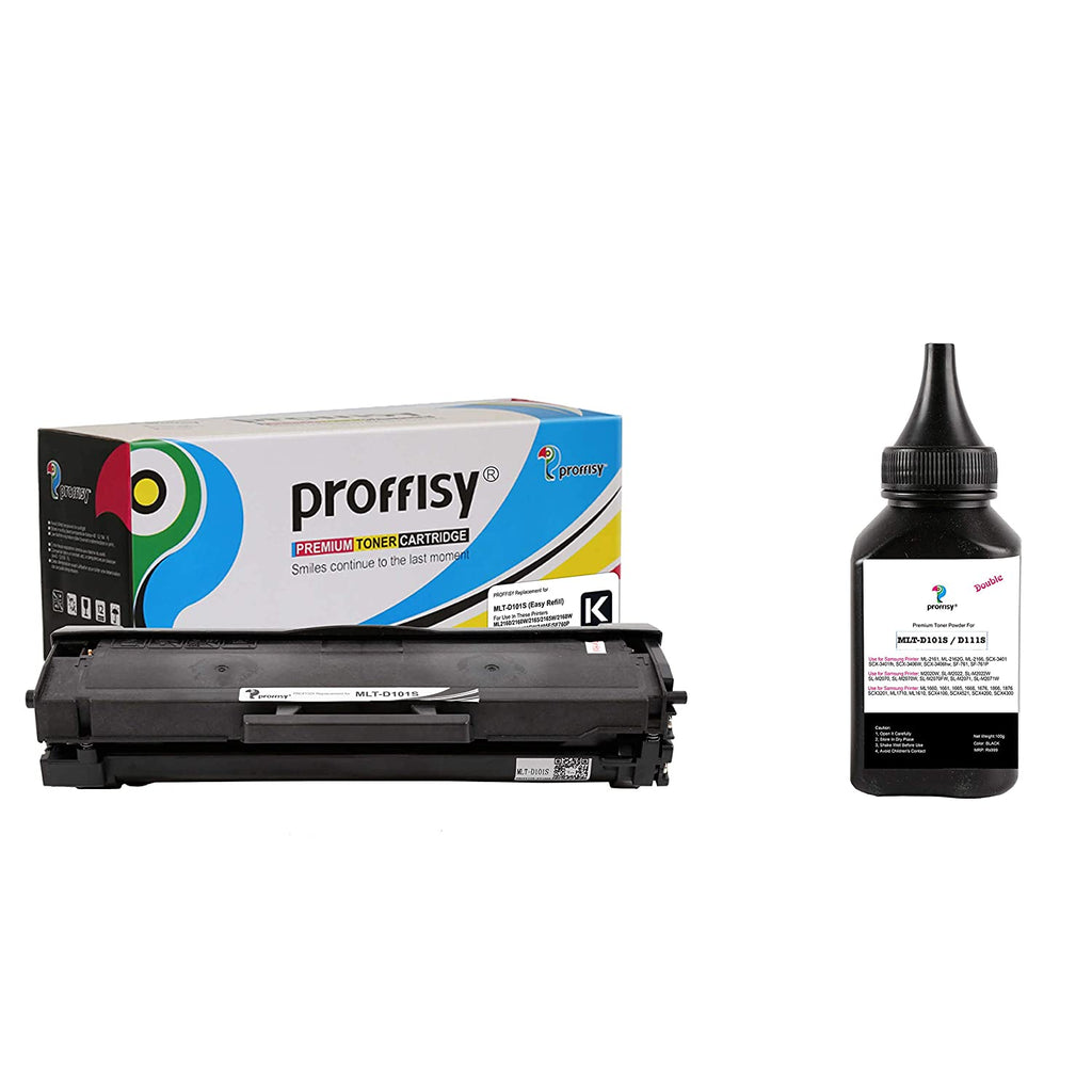 Proffisy Easy Refill Toner Cartridge for Samsung MLT-D101S+ Toner Powder