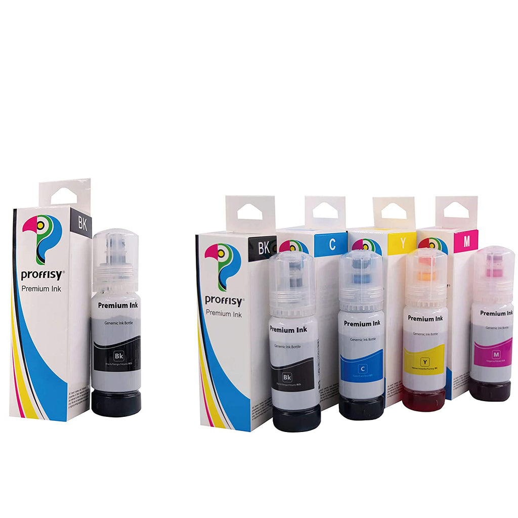 Proffisy Ink Refill for Epson 001 003(4 Colors+1pc Black)