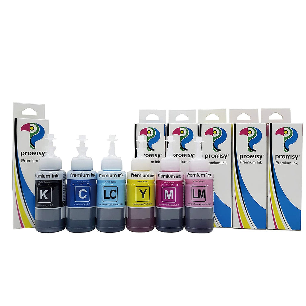 Proffisy T673 Ink Refill for Epson L1800(6 Colors)
