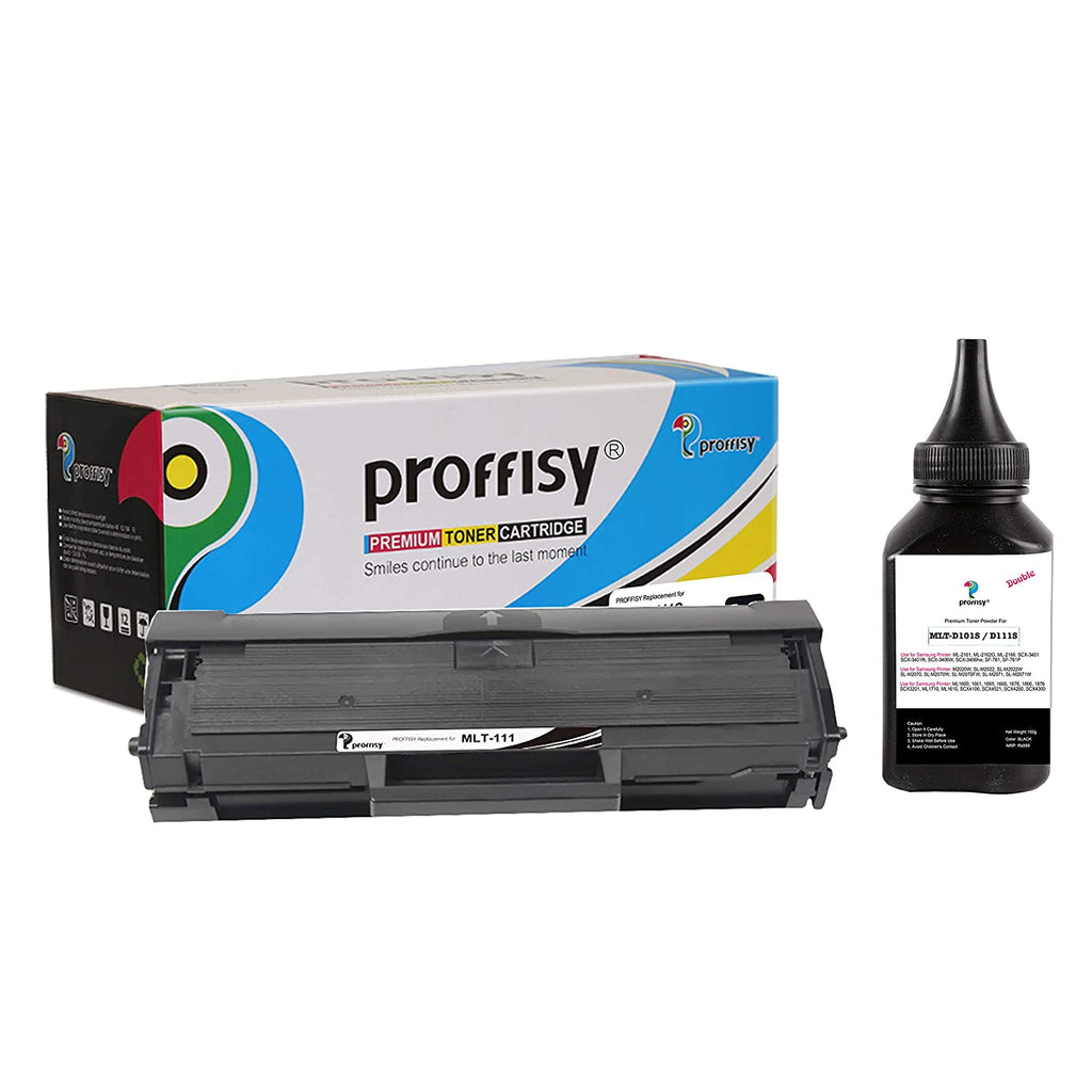 Proffisy D111S Toner Cartridge for Samsung MLT-D111S(Easy Refill + Toner Powder)