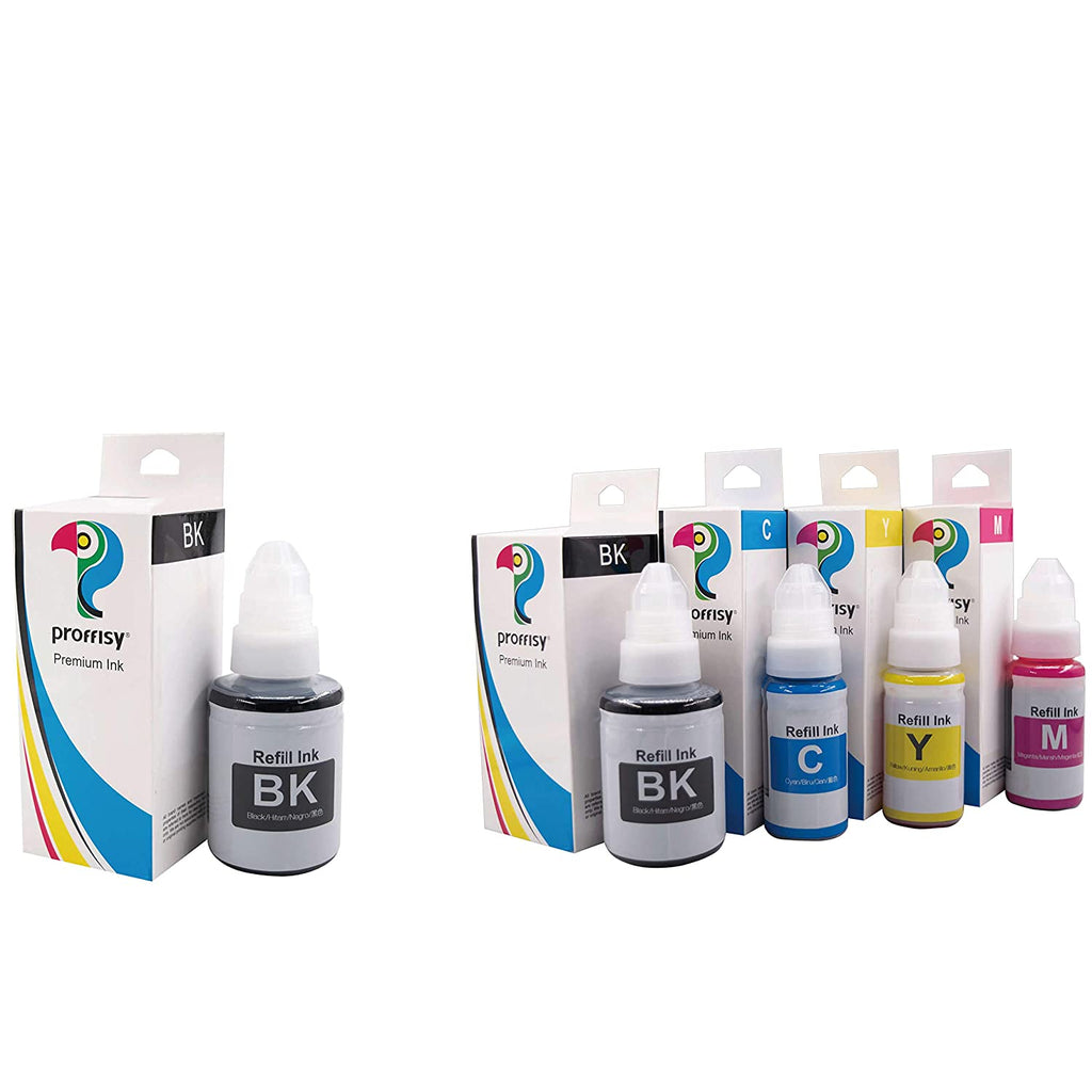 Proffisy Ink Refill for Canon G Series GI 790(4 Colors+1pc Black)