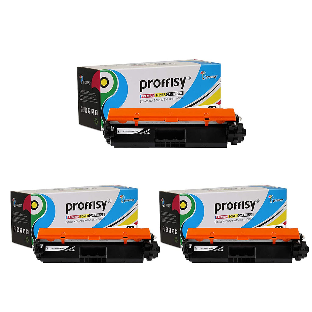 Proffisy 30A Toner Cartridge for HP CF230A(With Chip, Pack of 3)