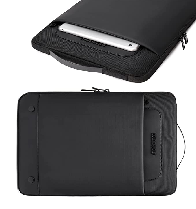 Laptop Bag Sleeve Case Cover Pouch Handbag Briefcase Golden Wolf Carrying Bag with Ipad Pocket Water-Resistant Compatible with upto 14.3 inch Apple Macbook Hp Dell Lenovo Mi Asus Notebook Computer,black