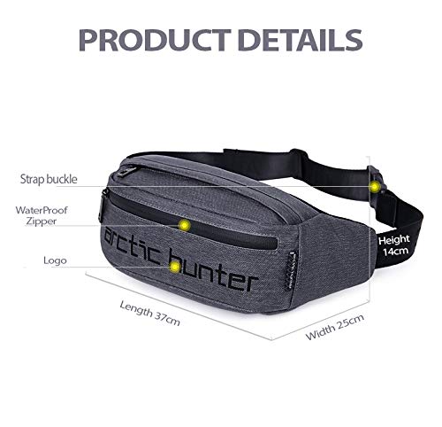 Arctic Hunter YB1400-01 Waist Bag(Dark Gray)