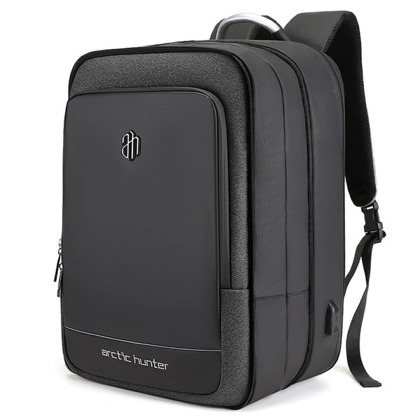 Arctic Hunter Backpack,Original 41L Expandable Laptop Bag Business Travel Backpack with 17 inch Laptop Pocket Water-resistant Multiple Compartments Large Capacity Bag for Men Women Travel Business College (AH-B00227L Black)