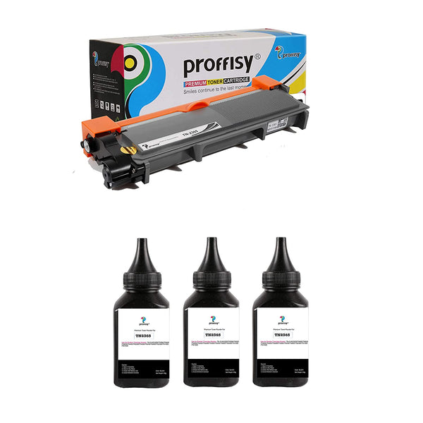 Proffisy TN 2365 Toner Cartridge + 3 Pcs TN 2365 Toner Powder