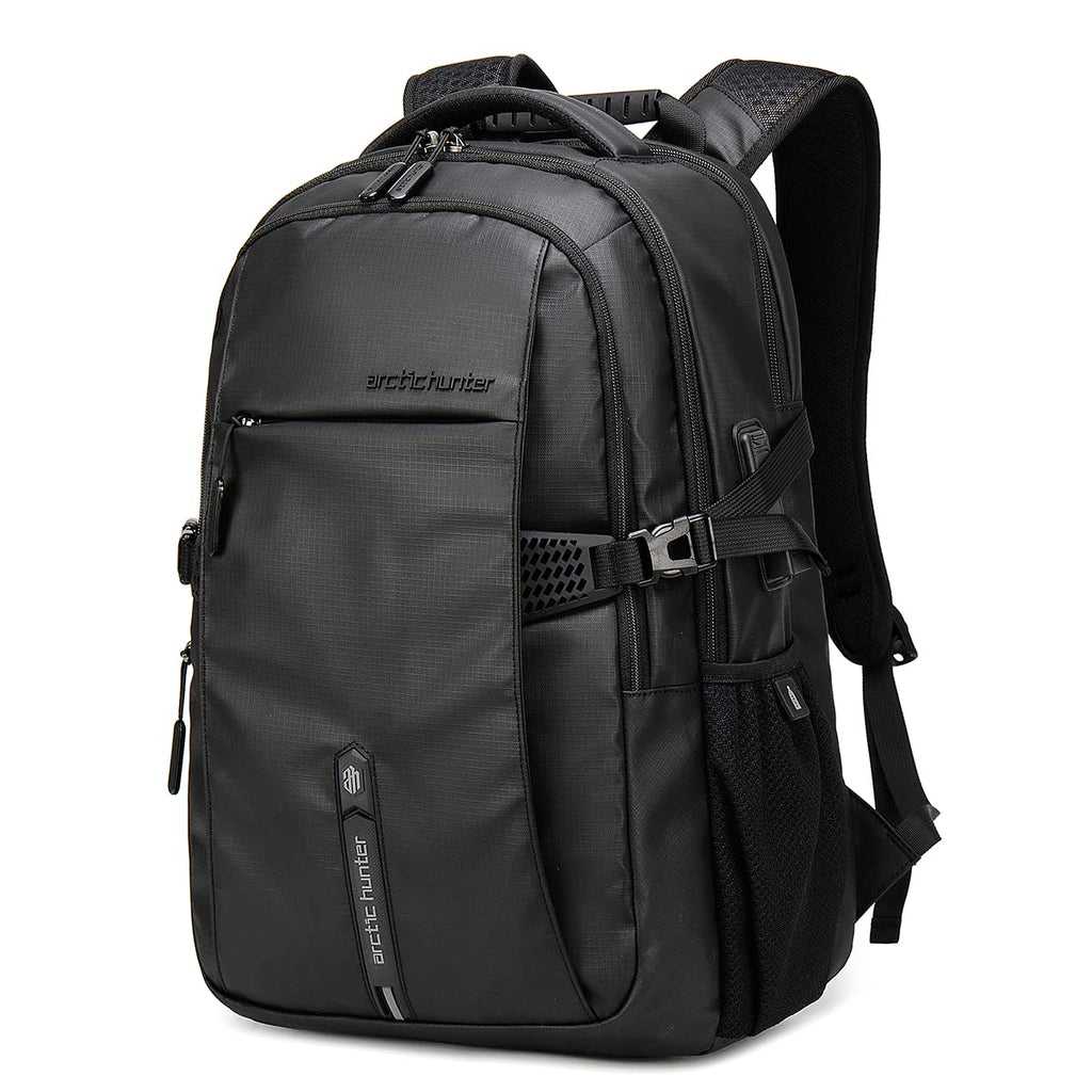 Arctic Hunter Backpack Business Laptop Backpack for Men 30L Office Travel Backpack Casual Laptop Bag with 15.6-inch Laptop Pocket Water-resistant Multi-pockets Large Capacity College Backpack with USB Port Light Weight Bag (AH-B00388 Laptop Bag-Black)