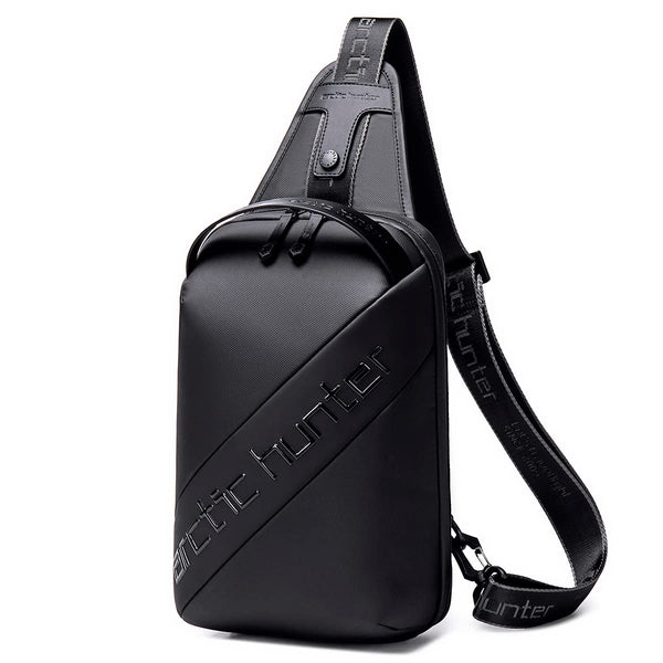 Arctic Hunter Sling Bag for Men Chest Bag for Men,Mens Shoulder Bag with Handle Sling Cross Body Bag IPX6 Water-resistant Anti-theft One Side Bag for Business Outdoor Travel College, Black(AH-XB00121 Sling Bag-Black)