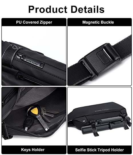 Arctic Hunter Chest Bag for Men Sling Shoulder Bag Microfiber