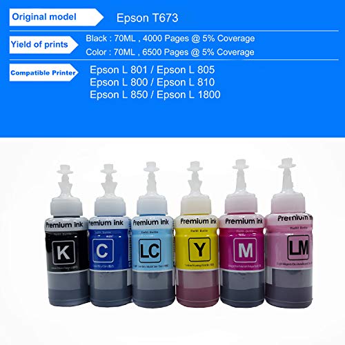 Proffisy Ink Refill for Epson T673(6 Colors) – Hoteonlife