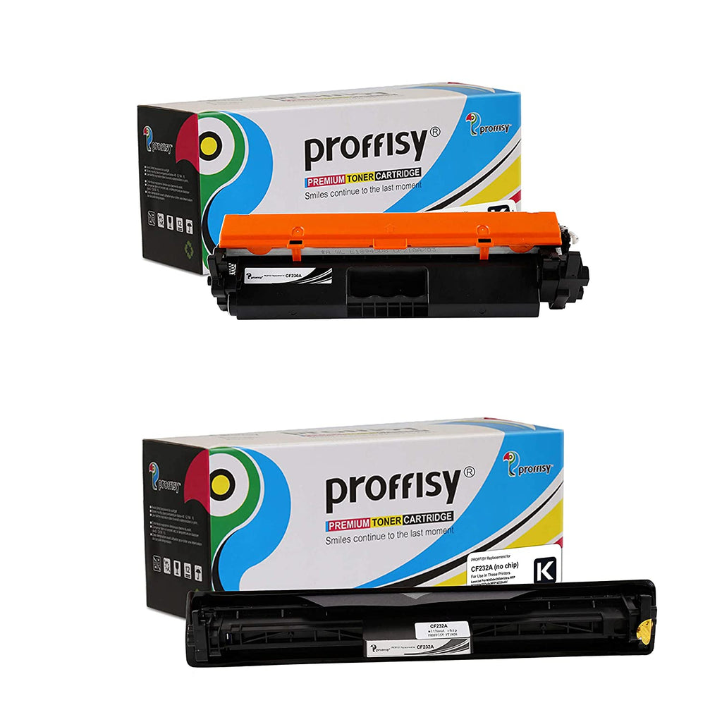 Proffisy 30A Toner Cartridge for HP CF230A(With Chip+ 32A Toner Cartridge with chip)
